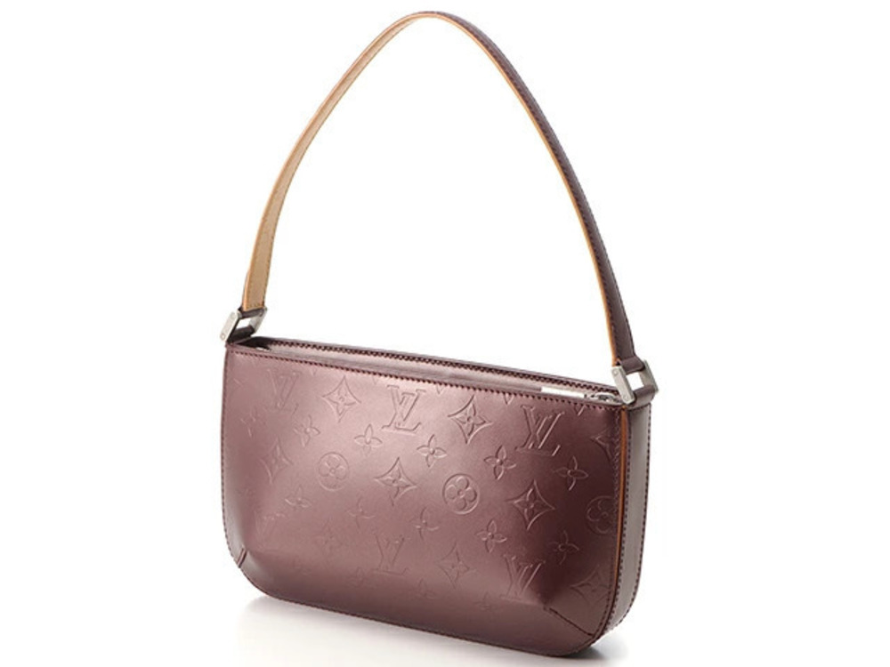 Louis Vuitton Bag Violet Monogram Fowler Mat Shoulder Brown